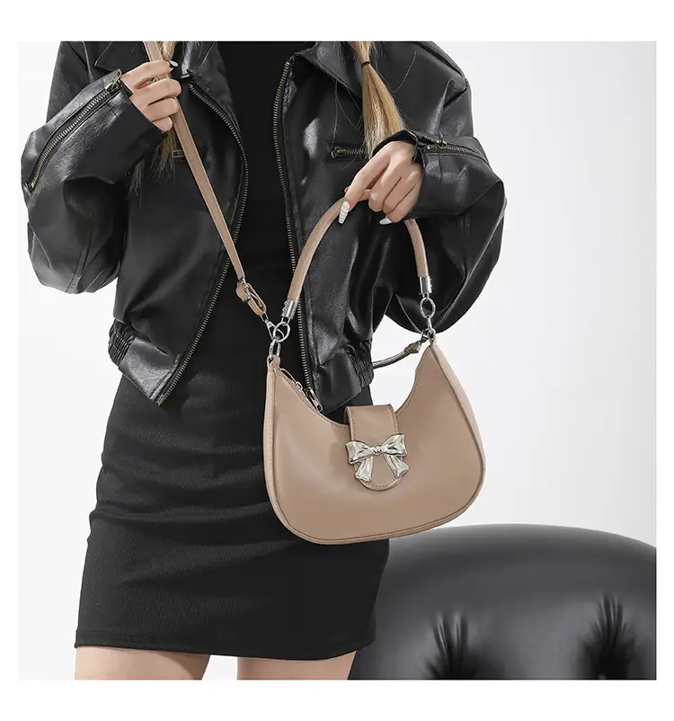 Sweet Bow Handbag for Women Beige New Spring Summer — feature 10
