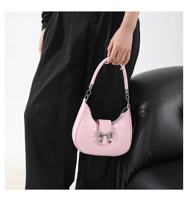 Sweet Bow Handbag for Women Beige New Spring Summer — feature 15