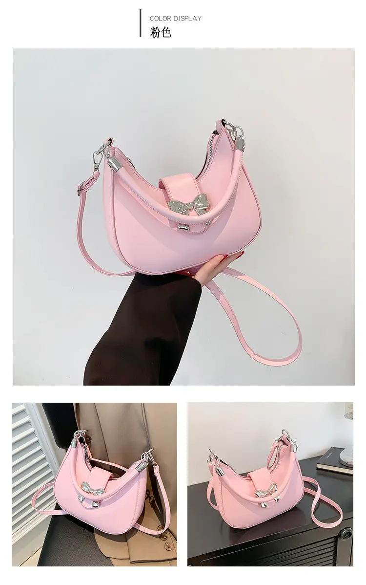 Sweet Bow Handbag for Women Beige New Spring Summer — feature 24