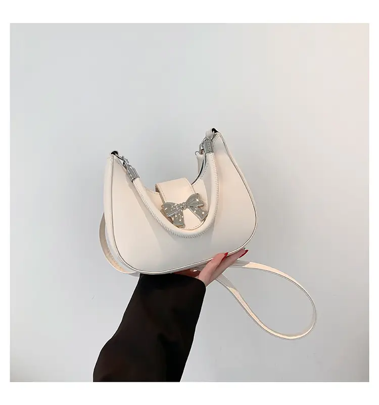 Sweet Bow Handbag for Women Beige New Spring Summer — feature 26