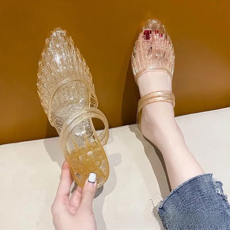 Women's Slippers for Summer, Fashionable for Outdoor Wear, 2026 New Summer Style Crystal Sandals for Women, Indoor Slippers for Women Wholesale - Image 6
