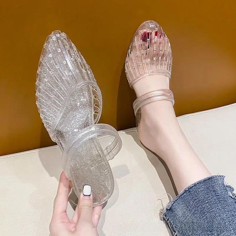 Women's Slippers for Summer, Fashionable for Outdoor Wear, 2026 New Summer Style Crystal Sandals for Women, Indoor Slippers for Women Wholesale - Image 8