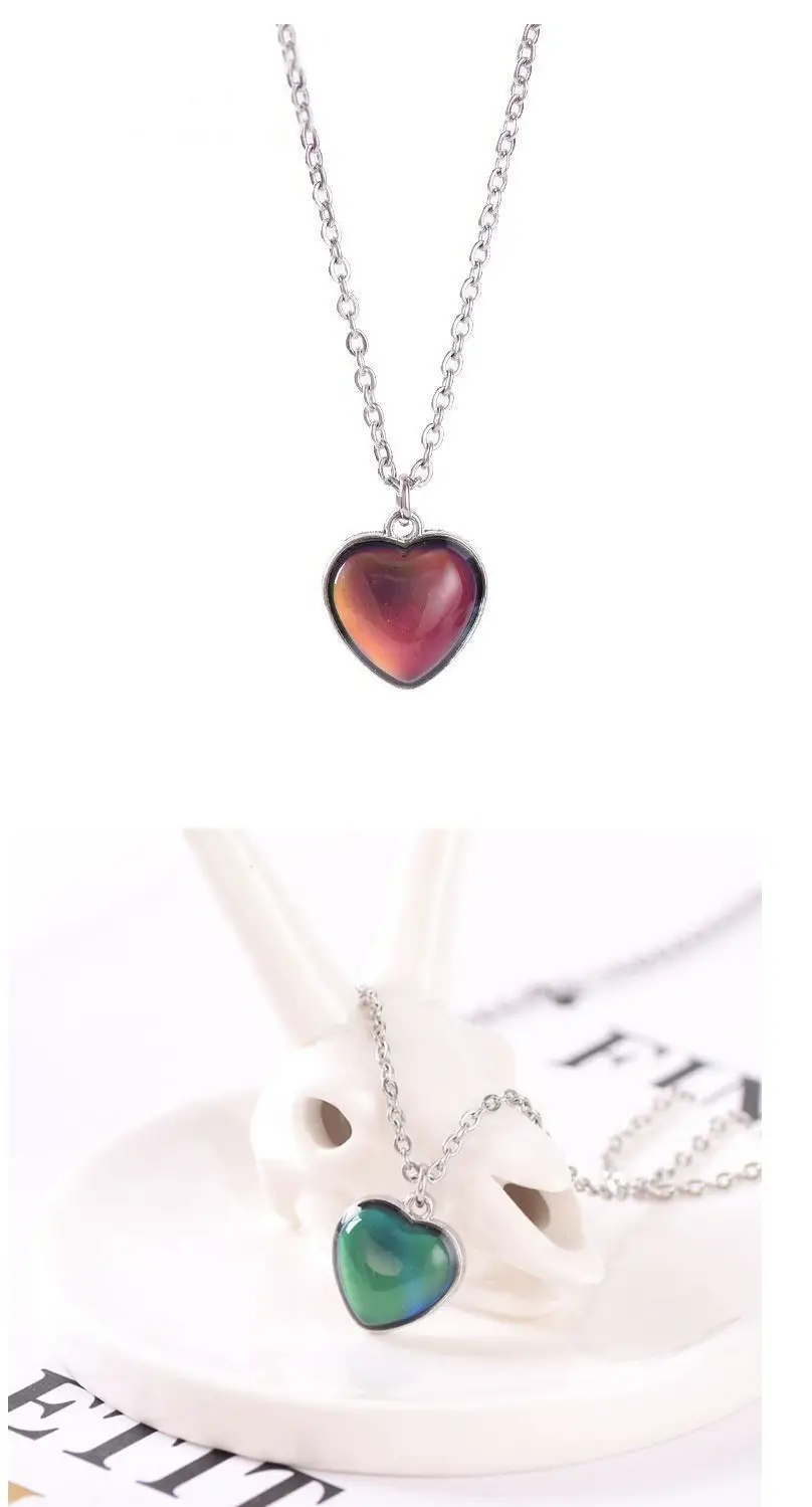 Temperature-Sensitive Heart Necklace Set for Women — feature 3