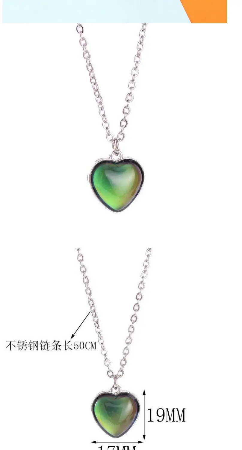Temperature-Sensitive Heart Necklace Set for Women — feature 6