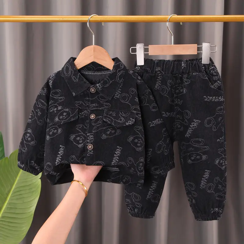 Boys Denim Suit Blue Cartoon 1-3Yr Spring - Image 2