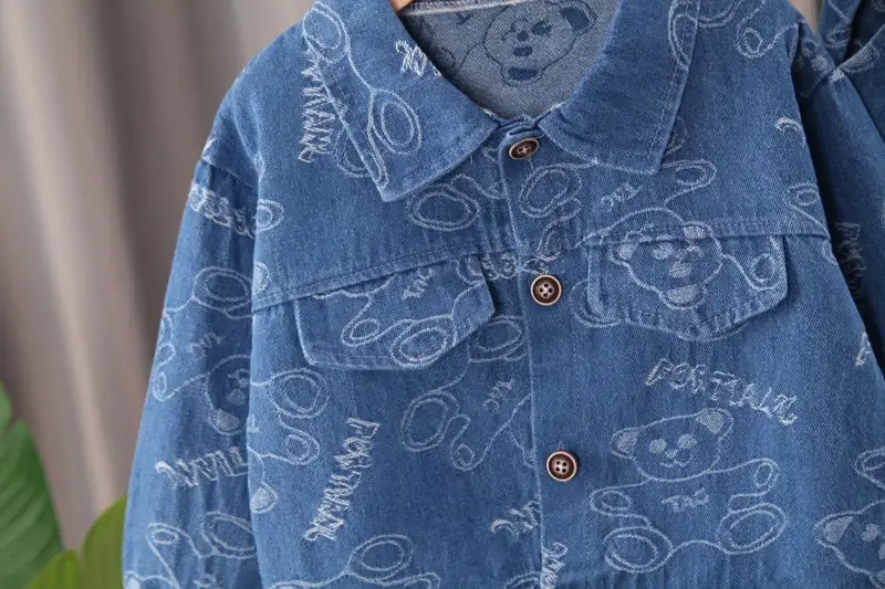 Boys Denim Suit Blue Cartoon 1-3Yr Spring — feature 12