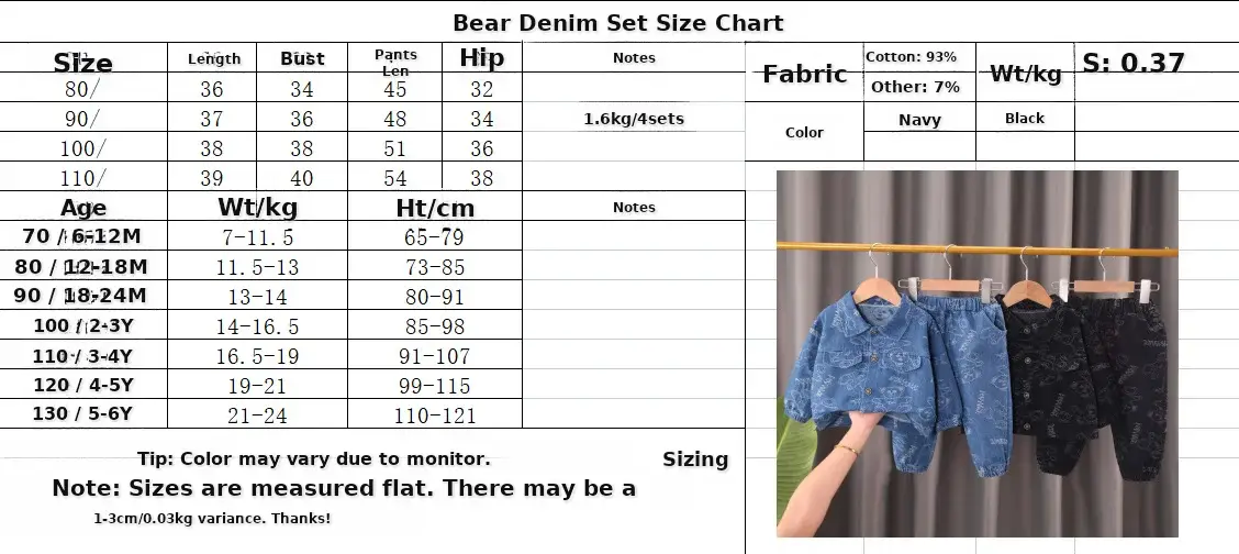 Boys Denim Suit Blue Cartoon 1-3Yr Spring — feature 20