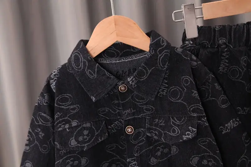 Boys Denim Suit Blue Cartoon 1-3Yr Spring — feature 3