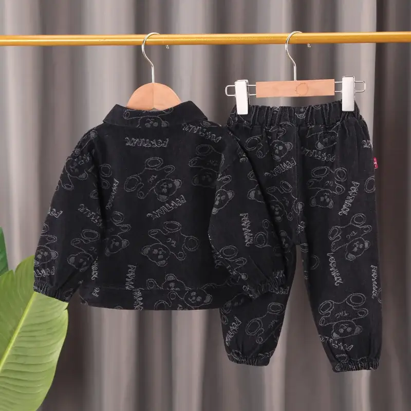 Boys Denim Suit Blue Cartoon 1-3Yr Spring — feature 9