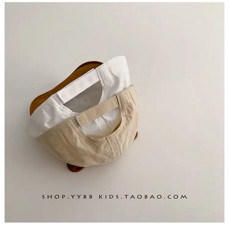 Children's Beige Bear Ears Sun Hat with White Padded Brim — feature 6