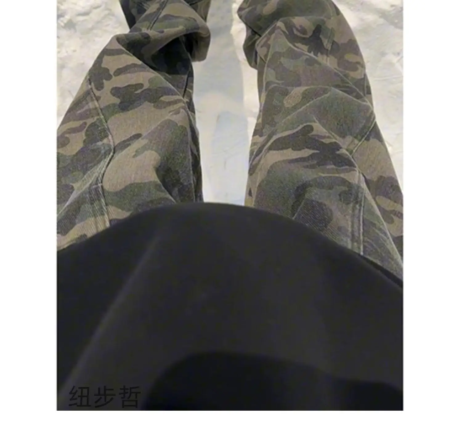 Men's Camo High Street Retro Logging Pants Spring Autumn Ootd Wear — feature 3