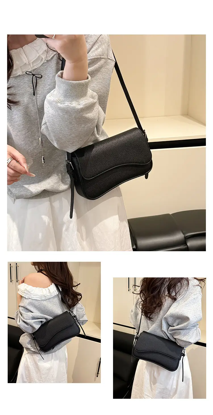 Elegant White French Texture Shoulder Bag — feature 16