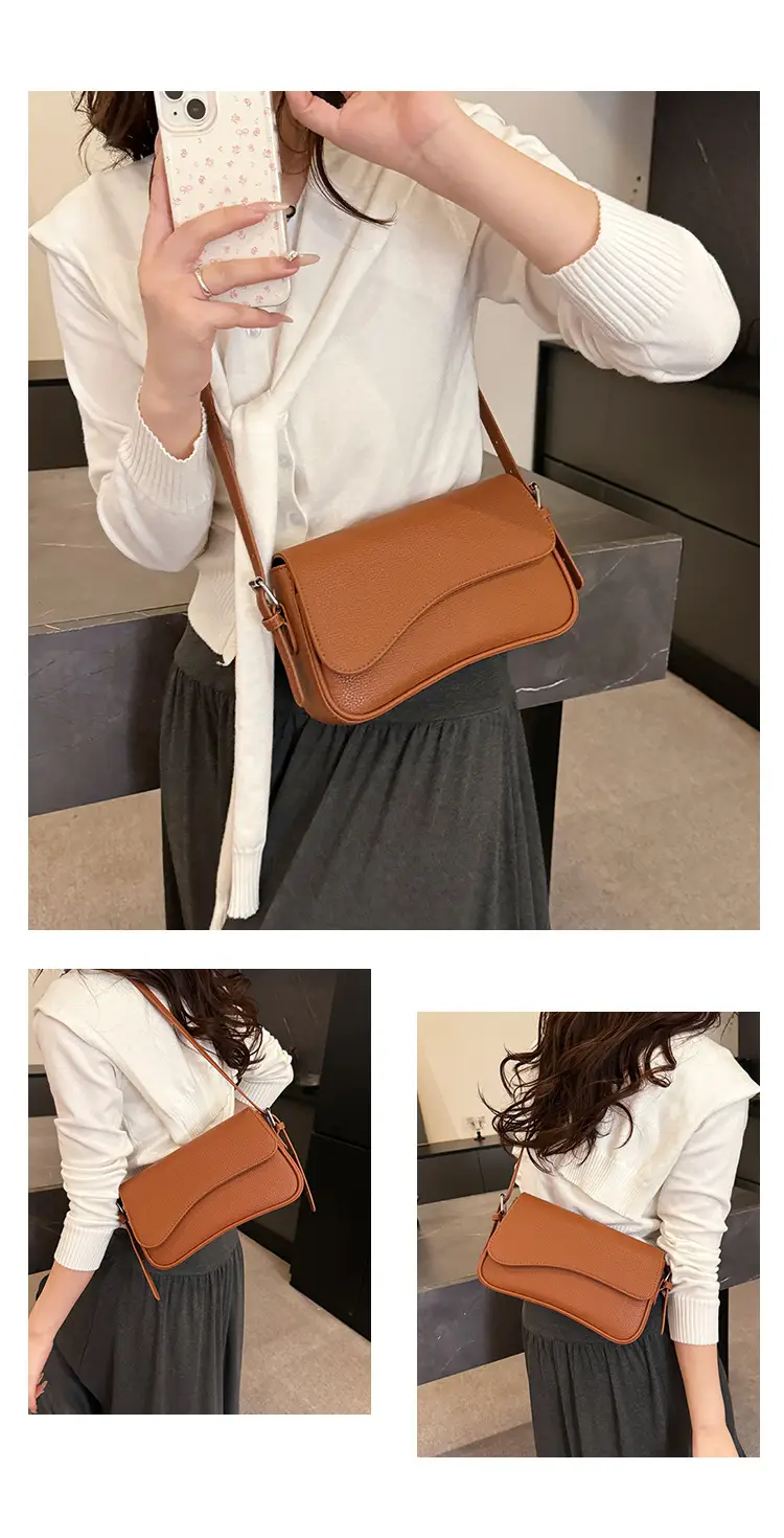 Elegant White French Texture Shoulder Bag — feature 17