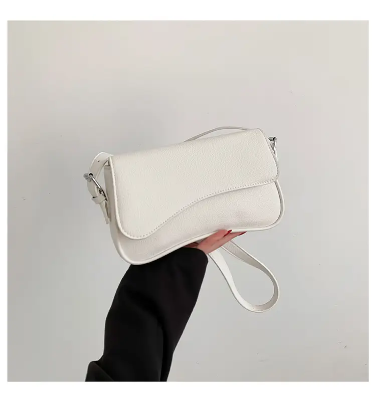 Elegant White French Texture Shoulder Bag - Image 2