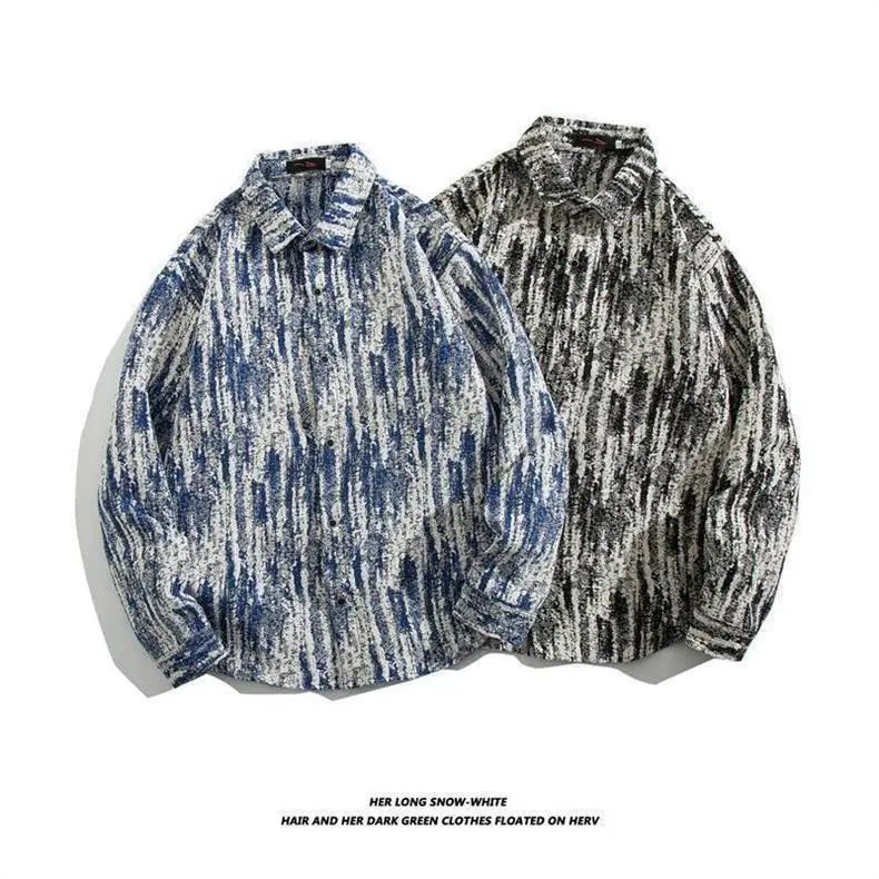 Men's Cuban Print Long Sleeve Jacket Autumn Winter — feature 10