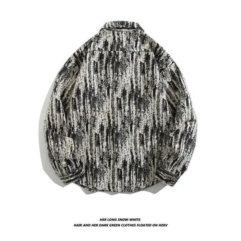 Men's Cuban Print Long Sleeve Jacket Autumn Winter — feature 12