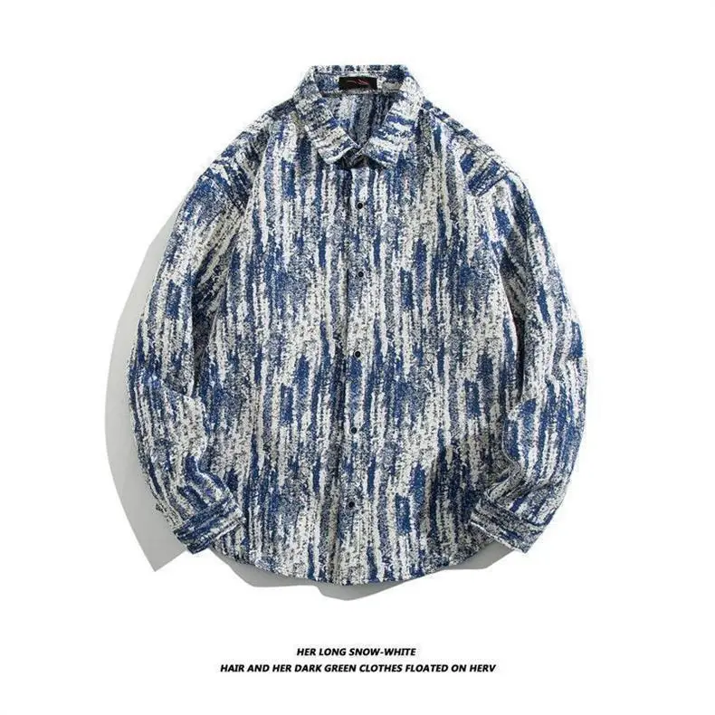 Men's Cuban Print Long Sleeve Jacket Autumn Winter — feature 13