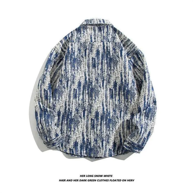 Men's Cuban Print Long Sleeve Jacket Autumn Winter — feature 14
