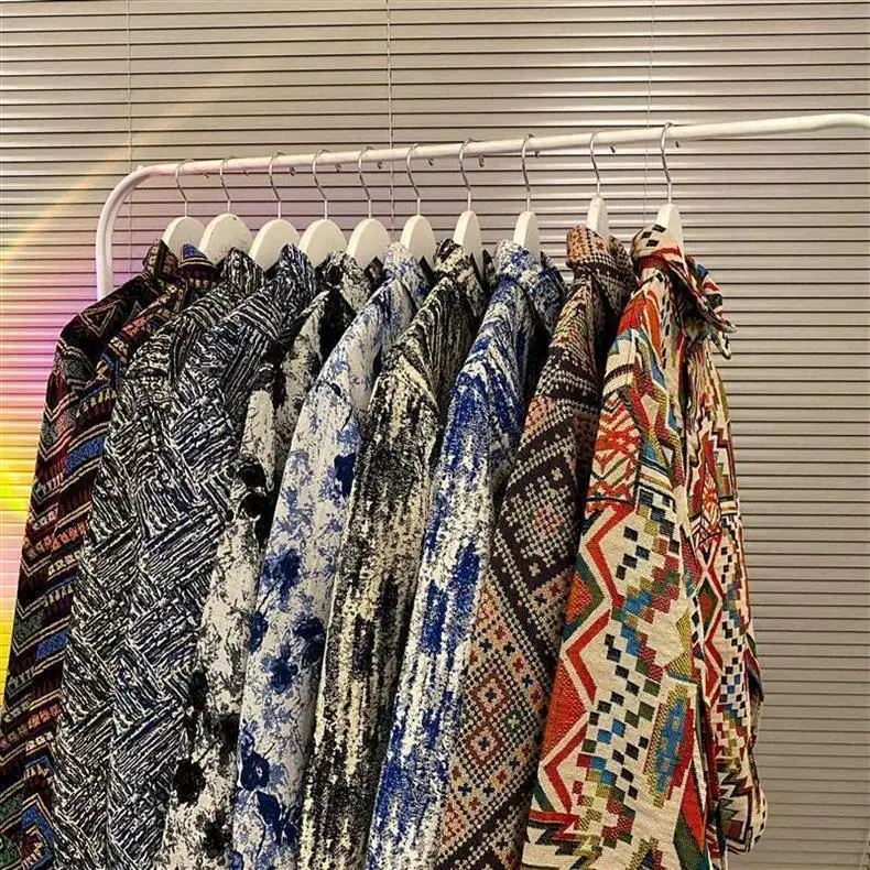 Men's Cuban Print Long Sleeve Jacket Autumn Winter — feature 2
