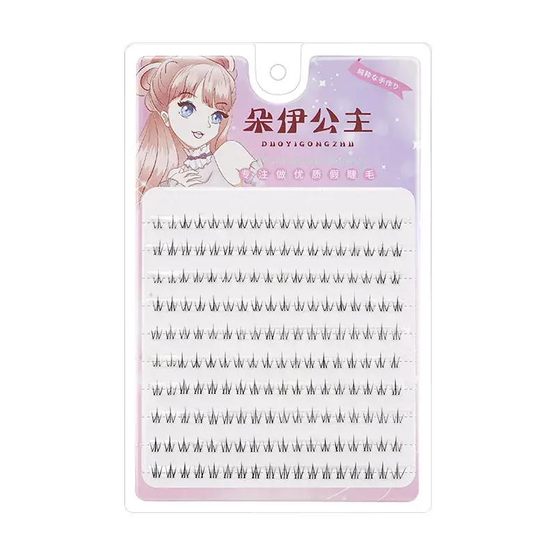 Princess Doe Lower Eyelash Lazy Single Cluster Transparent Stem Natural Imitation Large Capacity Under Small Flare - Image 3