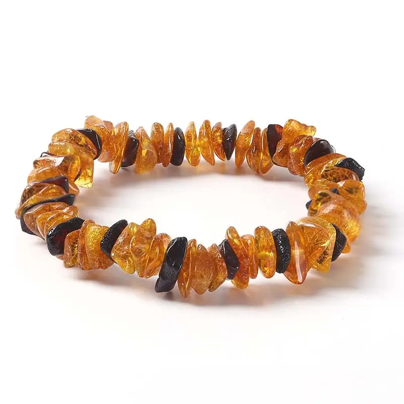 Natural Baltic Amber European Bracelet Gold Perer Blood Perer Shaped