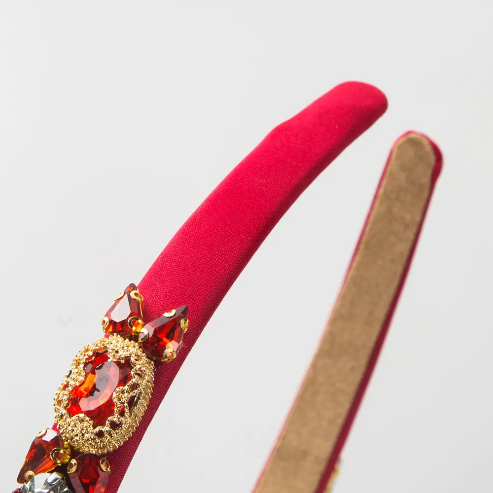 European & American Light Luxury Retro Style Hair Hoop with Glass Diamonds - Image 10