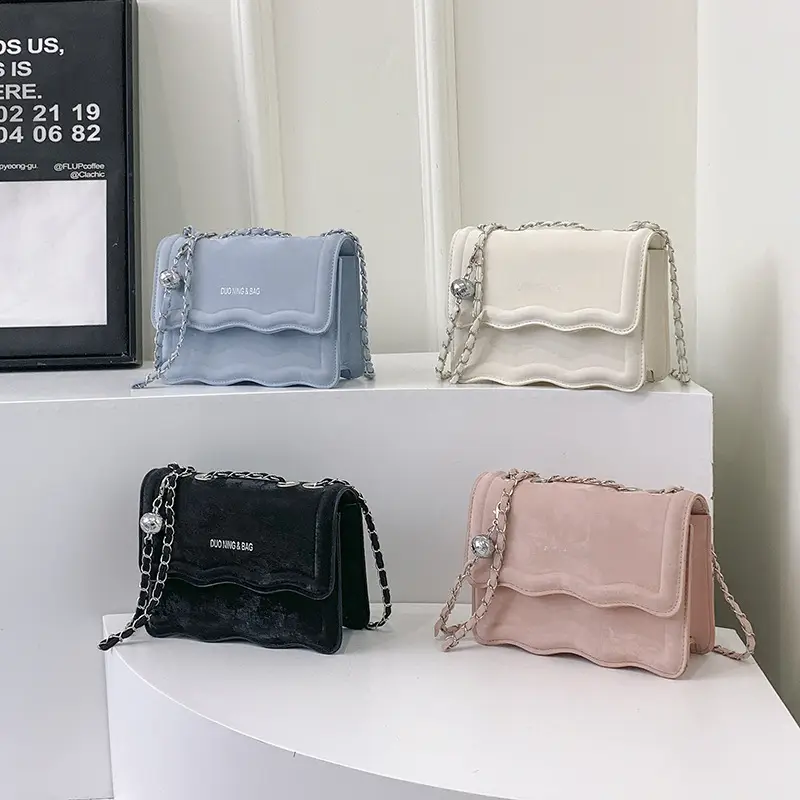Light Blue Chain Shoulder Bag for Women 2024 Spring Summer - Image 8
