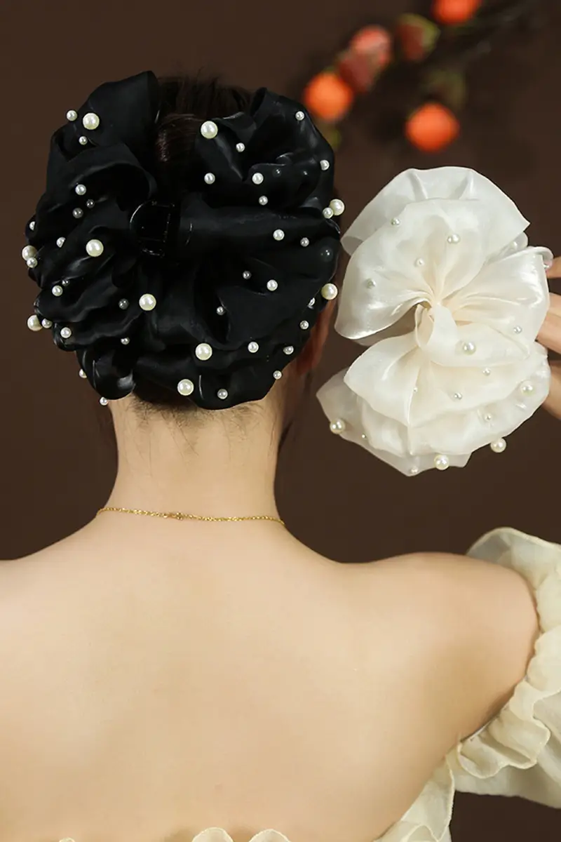 Black Pearl Embellished Hair Clip for Women — feature 2