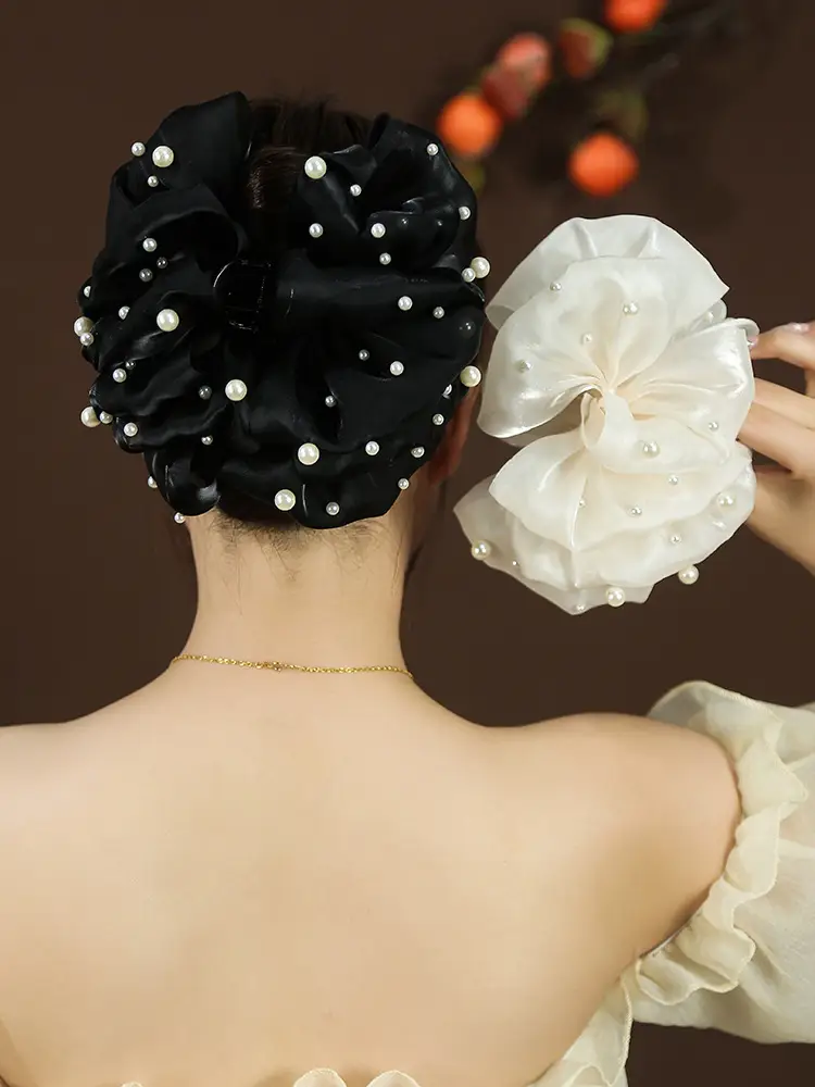 Black Pearl Embellished Hair Clip for Women — feature 3