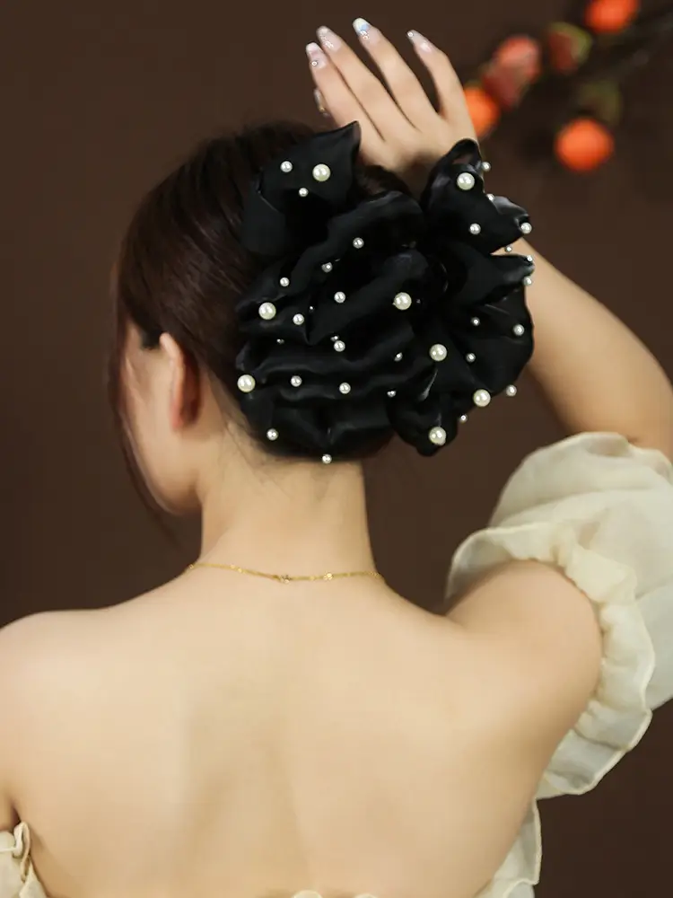 Black Pearl Embellished Hair Clip for Women — feature 5