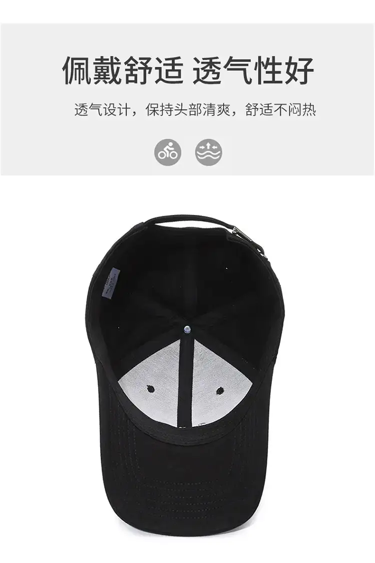 New Fashion Letter Embroidered Men's Cap Black — feature 5
