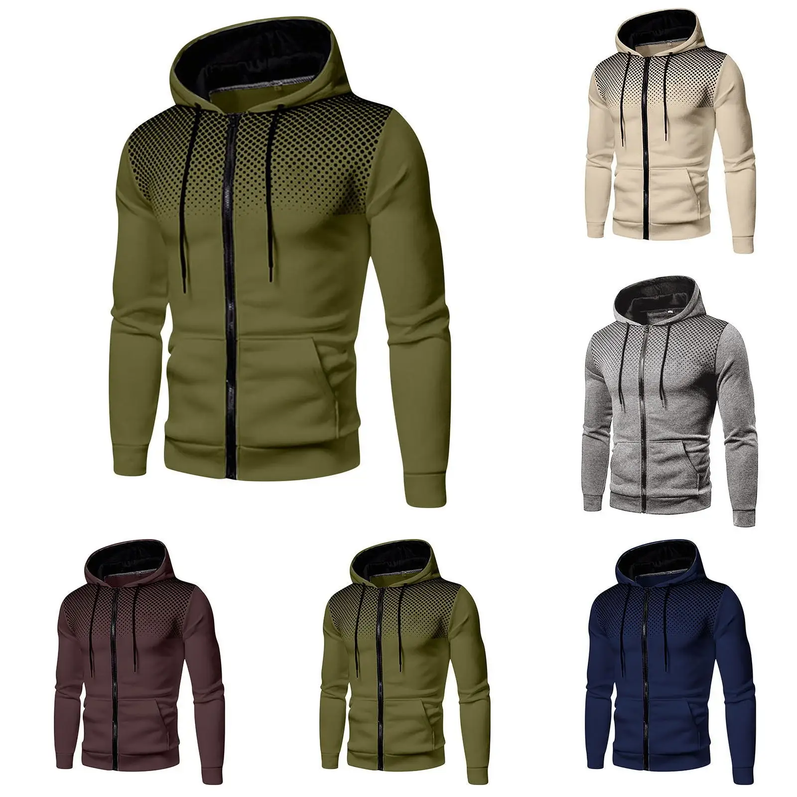 Red Mesh Hoodie for Men, Casual Style, Winter — feature 2