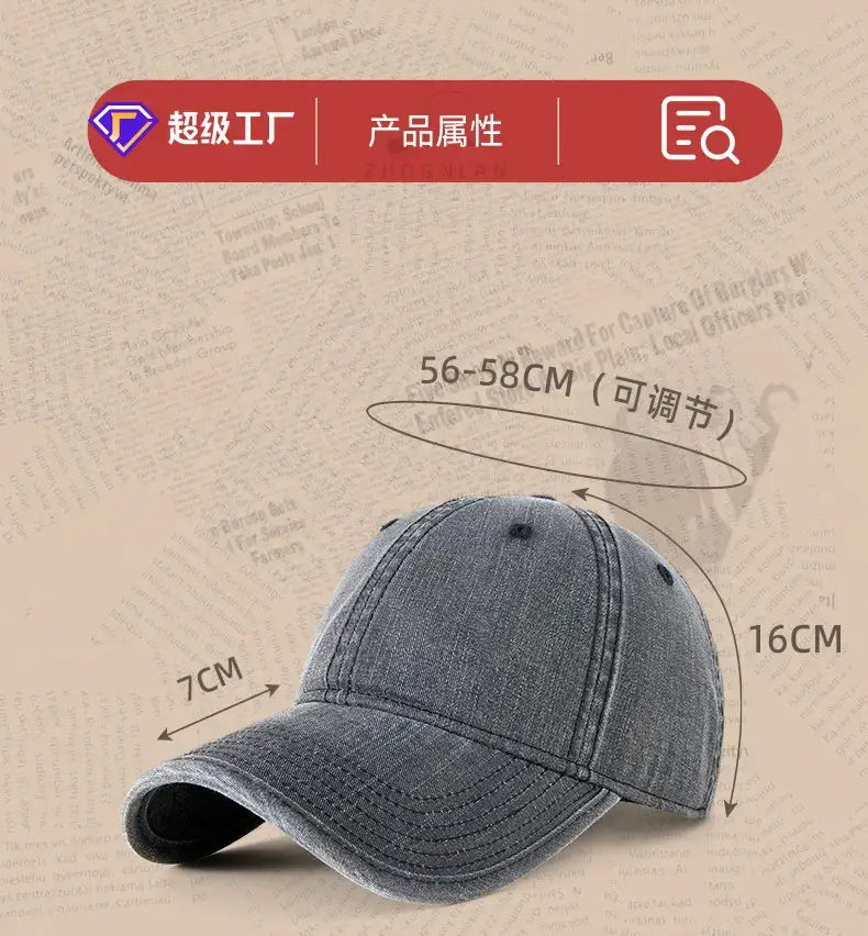 2025 Spring Cap Men Soft Top Baseball Cap Washable — feature 17