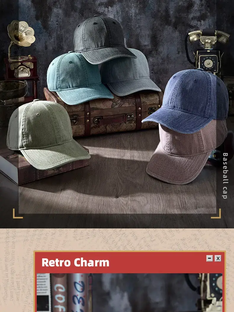 2025 Spring Cap Men Soft Top Baseball Cap Washable — feature 7