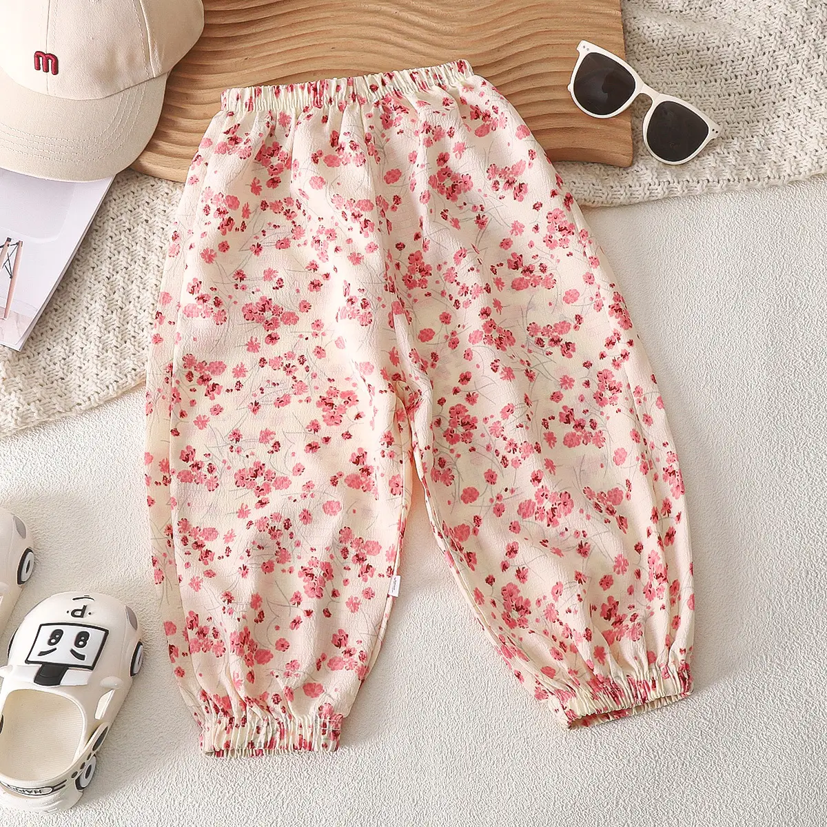 Summer Bubble Cotton Mosquito Proof Pants for Boys Girls