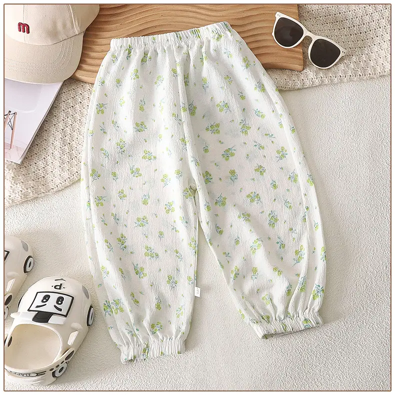 Summer Bubble Cotton Mosquito Proof Pants for Boys Girls — feature 12