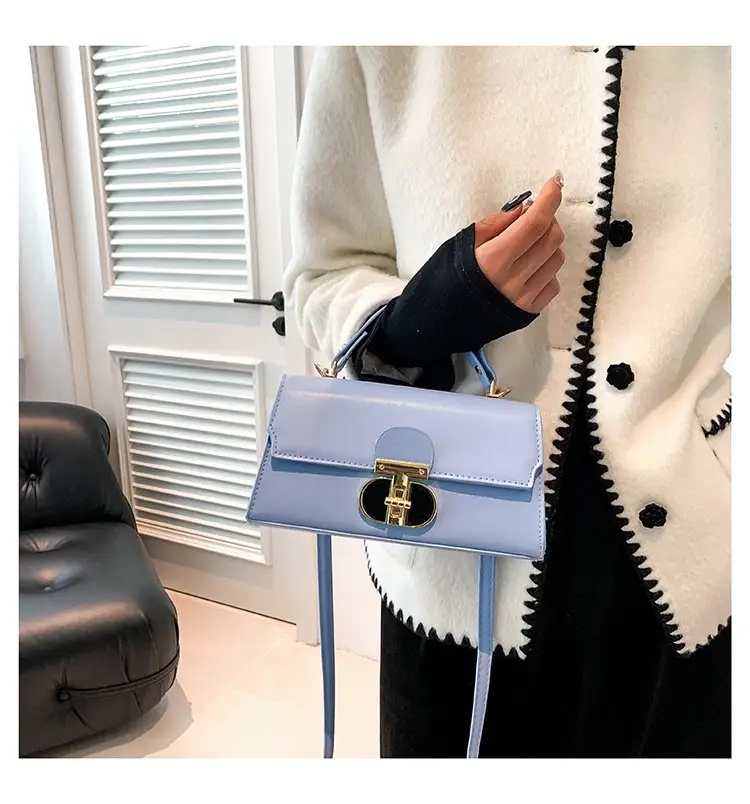 Light Blue PU Leather Shoulder Crossbody Bag for Women — feature 7