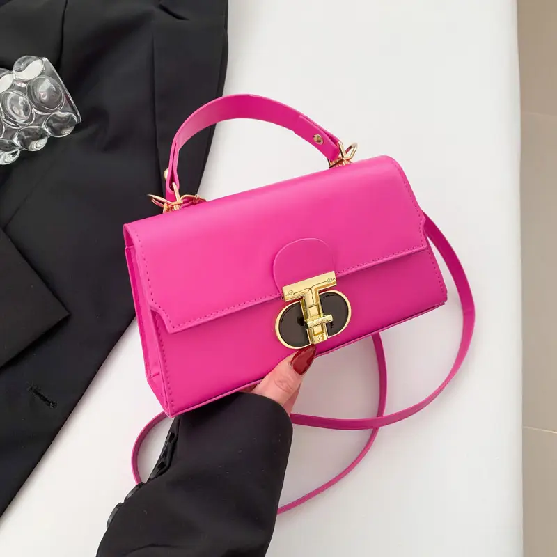 Light Blue PU Leather Shoulder Crossbody Bag for Women - Image 4
