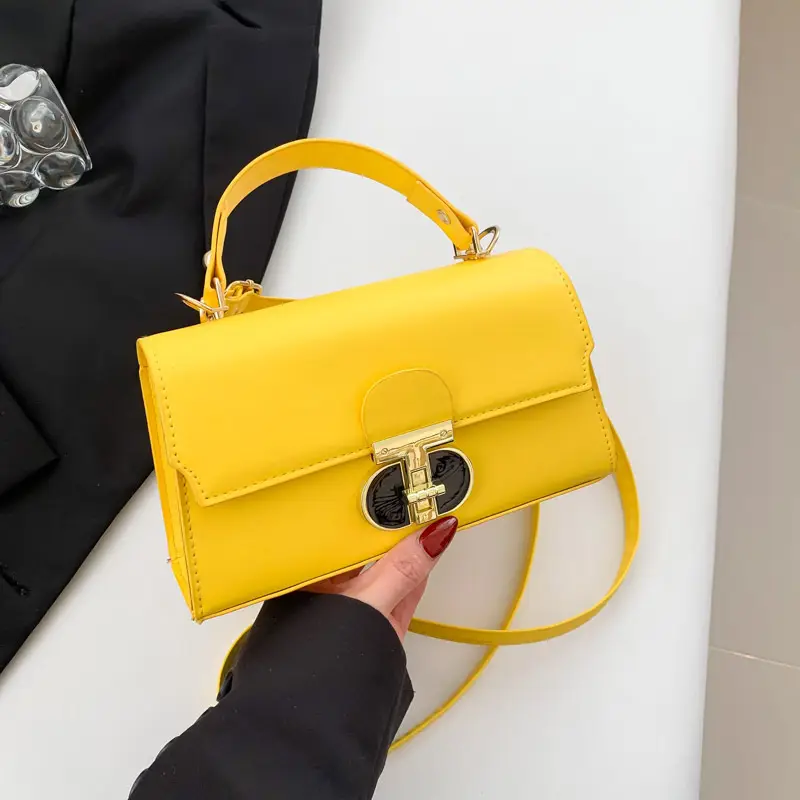 Light Blue PU Leather Shoulder Crossbody Bag for Women - Image 5