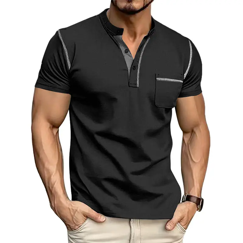 Men's White Short Sleeve Polo T-Shirt Quick Dry Casual — feature 21