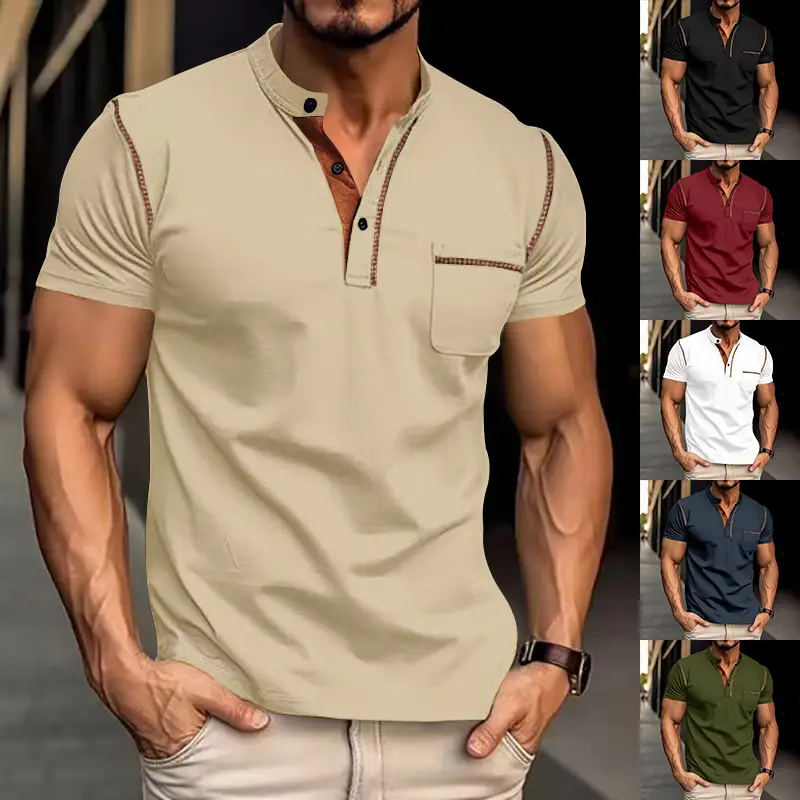 Men's White Short Sleeve Polo T-Shirt Quick Dry Casual — feature 24