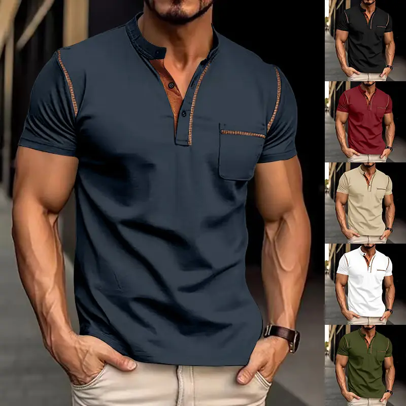 Men's White Short Sleeve Polo T-Shirt Quick Dry Casual — feature 25