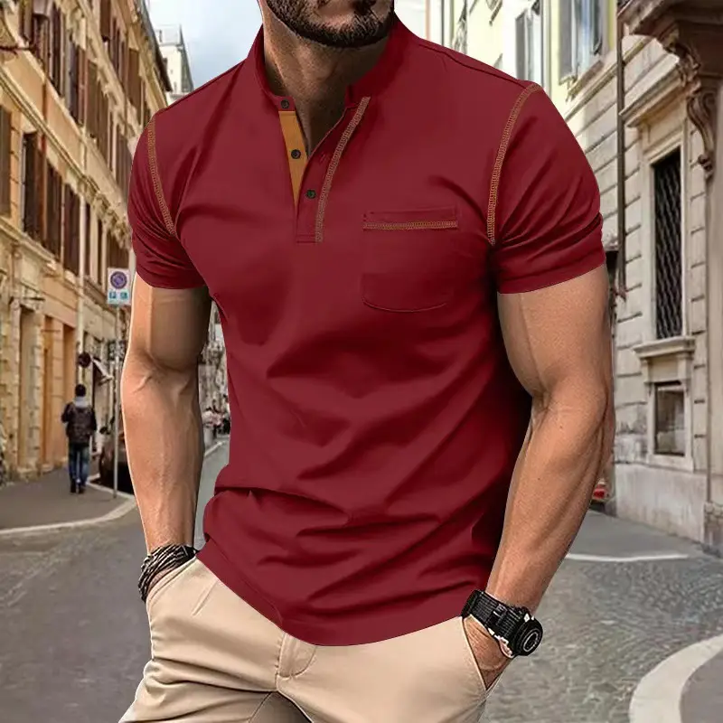 Men's White Short Sleeve Polo T-Shirt Quick Dry Casual — feature 29