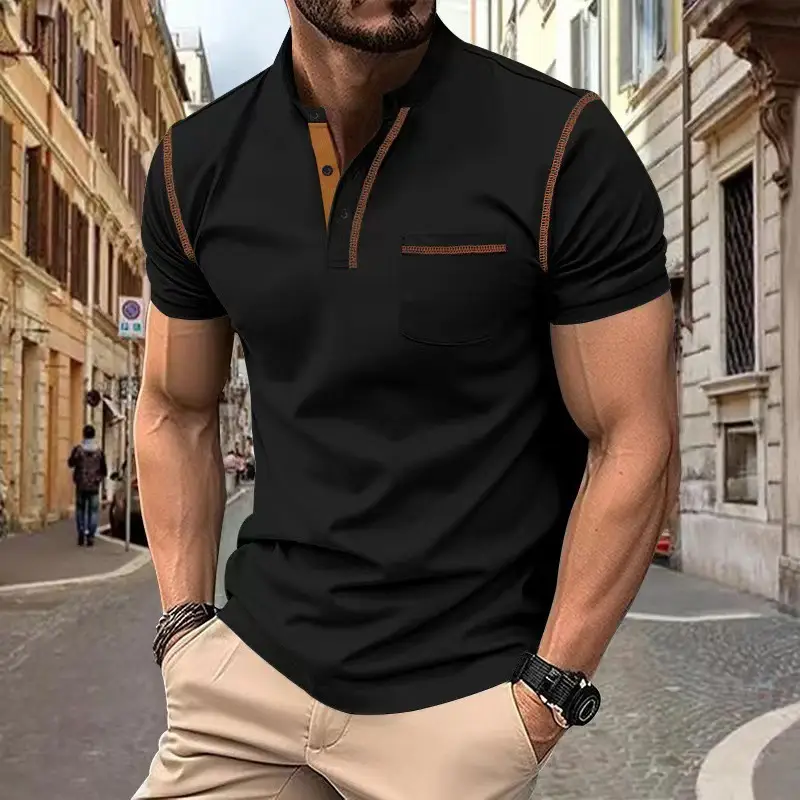 Men's White Short Sleeve Polo T-Shirt Quick Dry Casual - Image 3