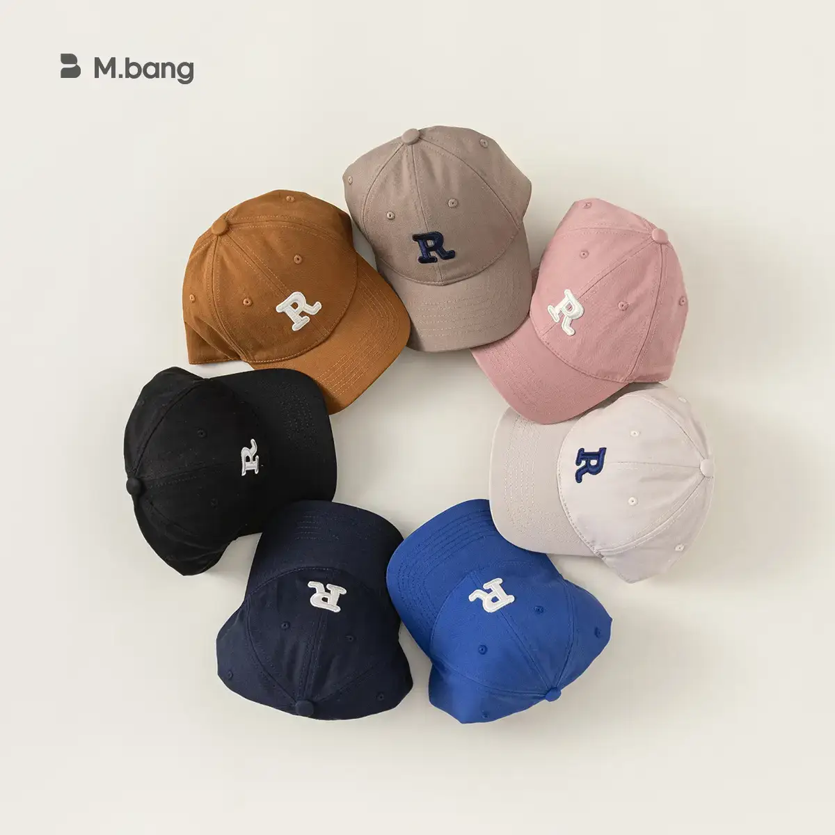 Mibang Boys Girls Baseball Cap with R Logo