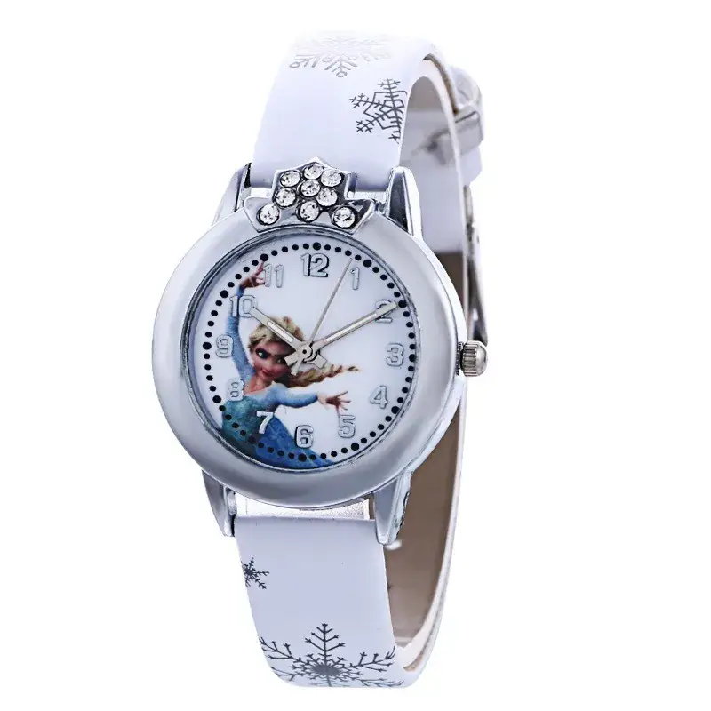 Frozen Cartoon Women's Digital Watch Black Belt Quartz