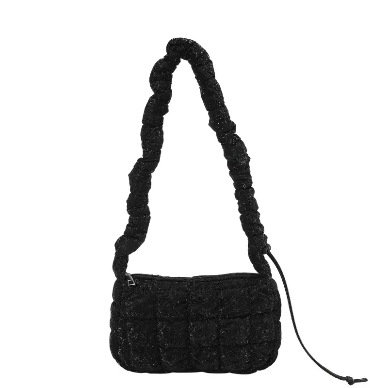 2024 Trendy Pleated Handbag with Crossbody Strap - Image 8