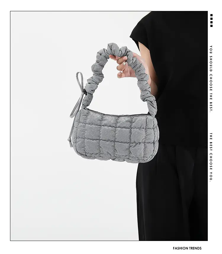 2024 Trendy Pleated Handbag with Crossbody Strap — feature 1