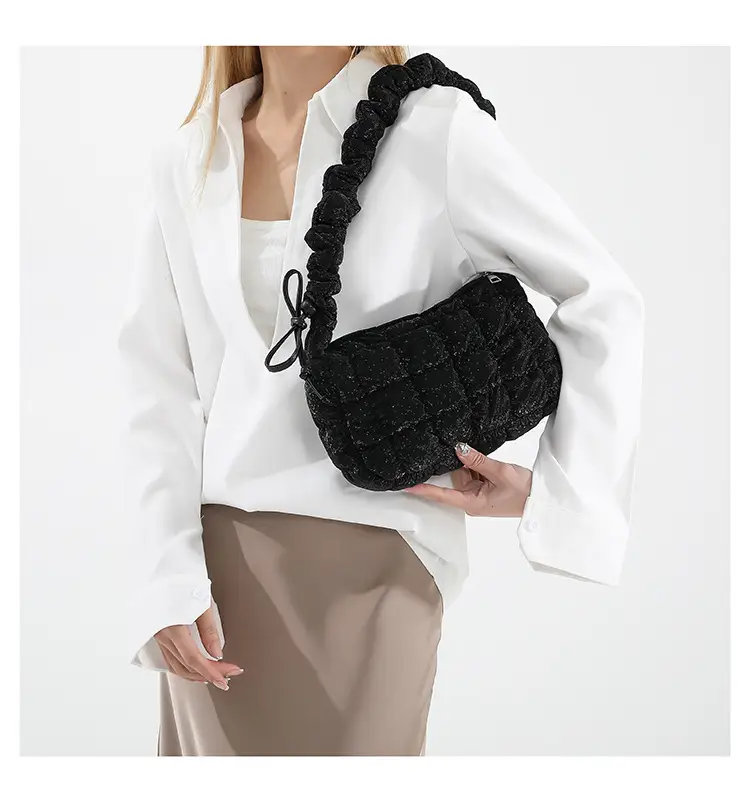 2024 Trendy Pleated Handbag with Crossbody Strap — feature 11