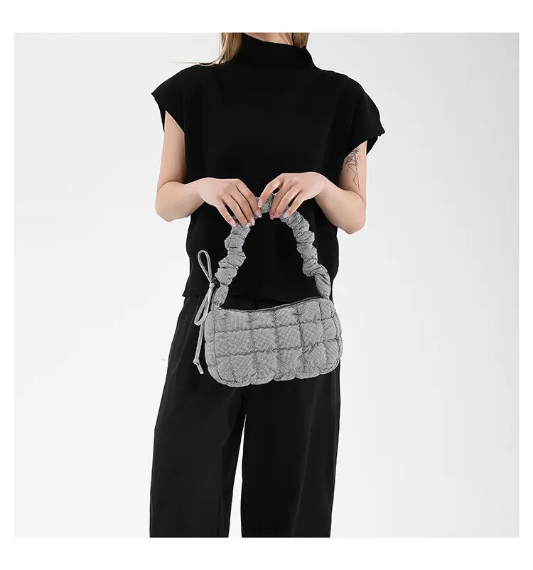 2024 Trendy Pleated Handbag with Crossbody Strap — feature 14